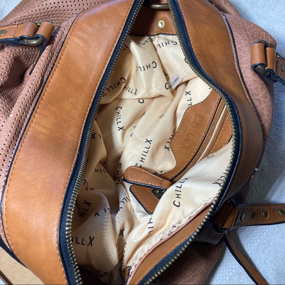 ChillX Large Leather Bag Purse with chain - Picture 7 of 9